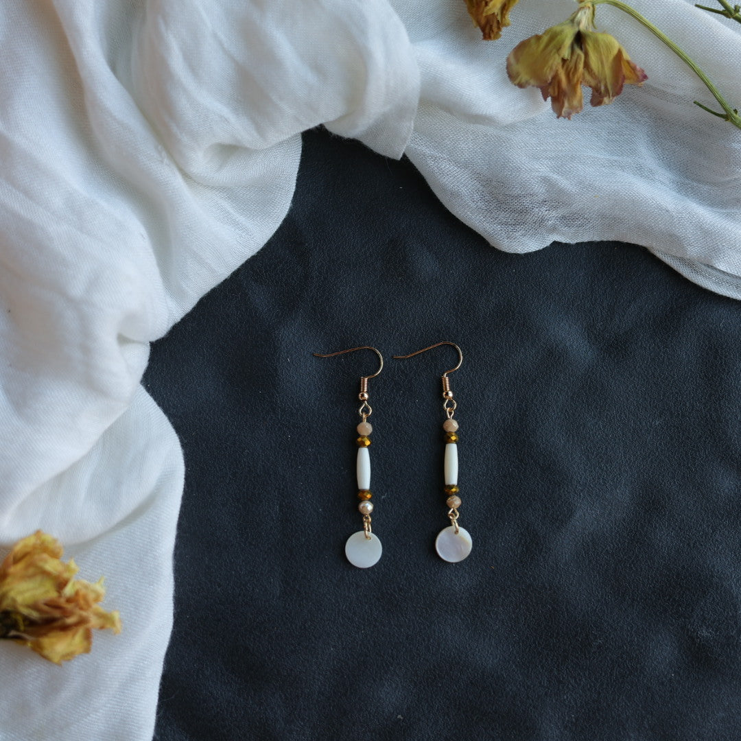Beth Rose Designs Simple Shell Drop Earrings