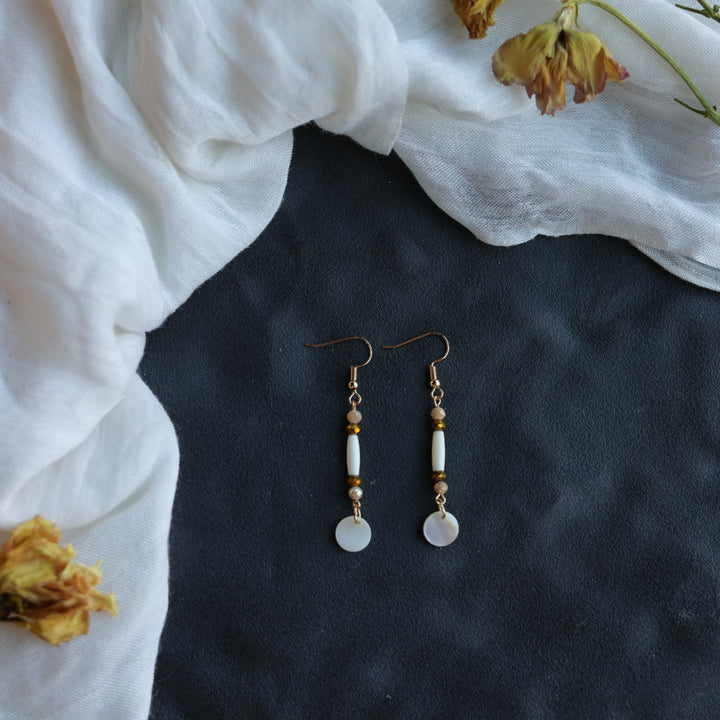 Beth Rose Designs Simple Shell Drop Earrings