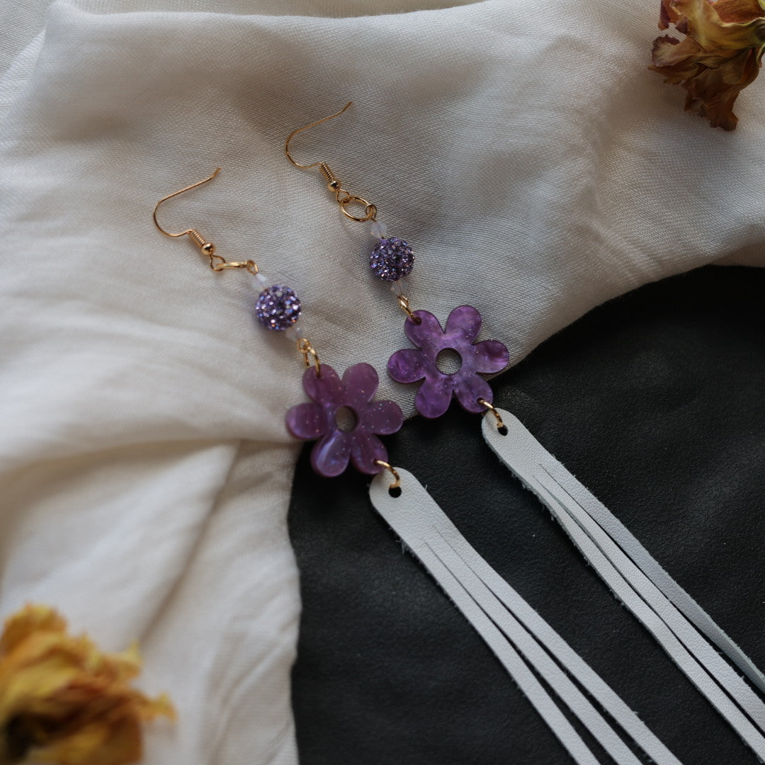 Beth Rose Designs Acrylic & Fringe Earrings- Variety