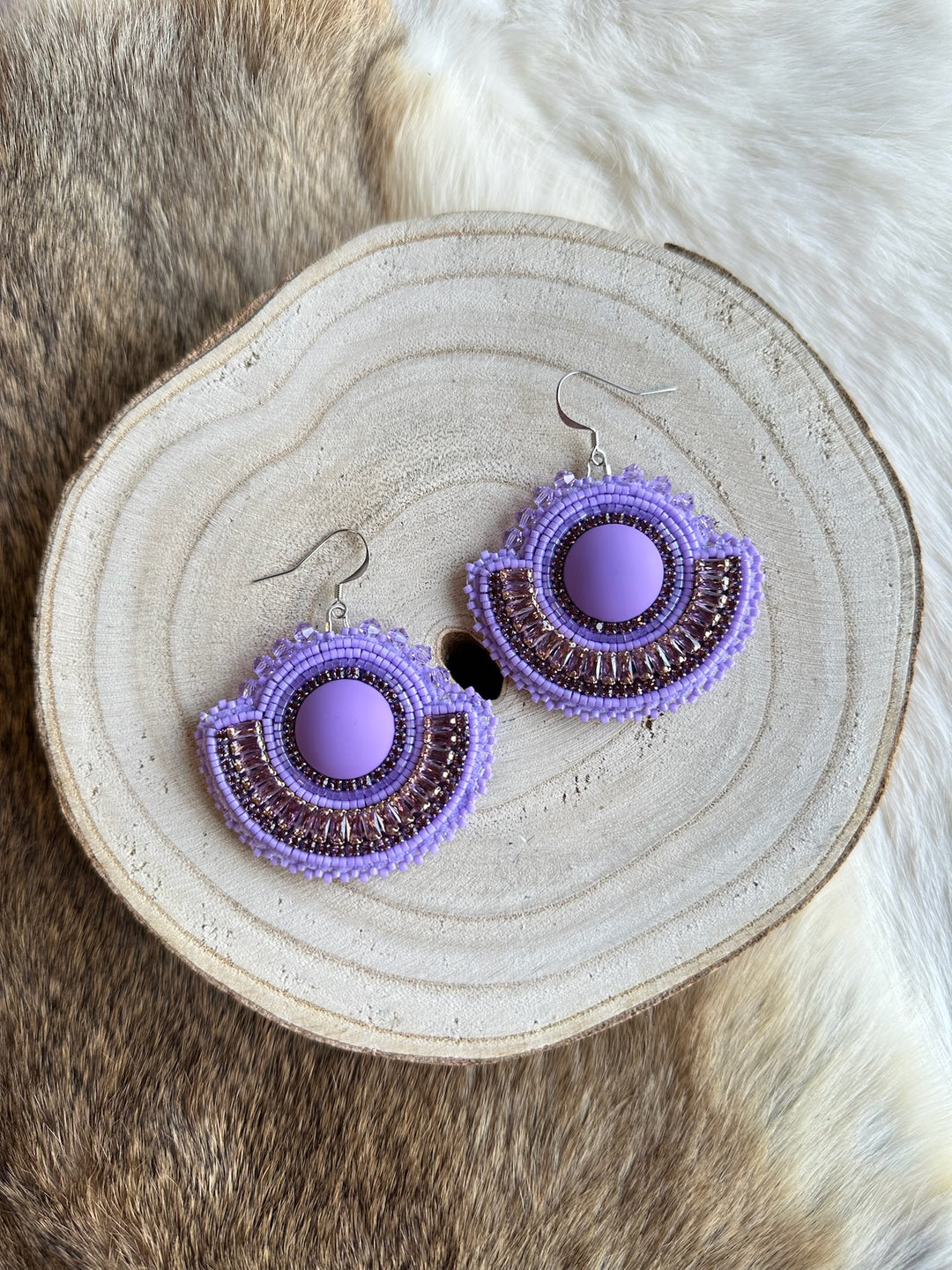 Beth Rose Designs Purple Fancy Earrings