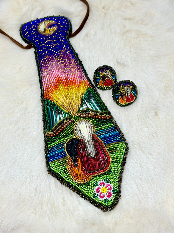 Mercedes G. MMIW & ECM Beaded Tie & Cufflinks (Consignment)