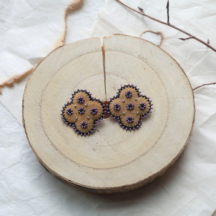 Windy North Designs Beaded Flower Earrings