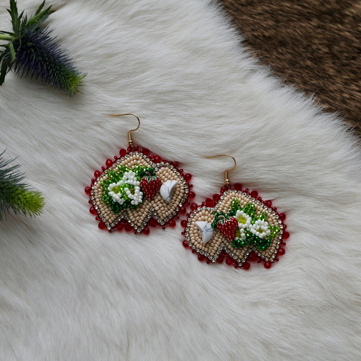 Mercedes G. Strawberry Bison Drop Earrings