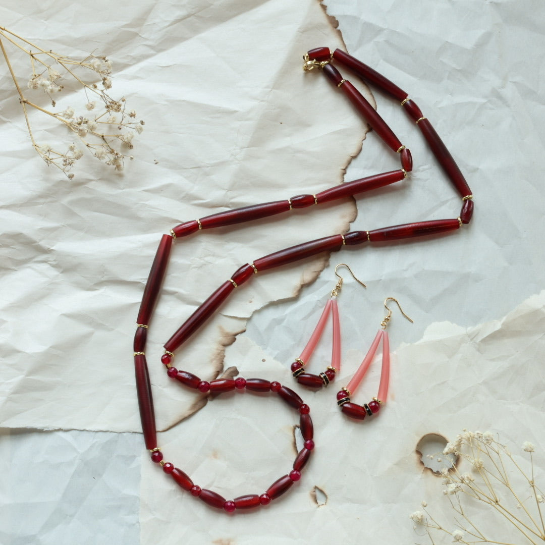 TLee Beads Malaysian Jade Necklace & Earrings