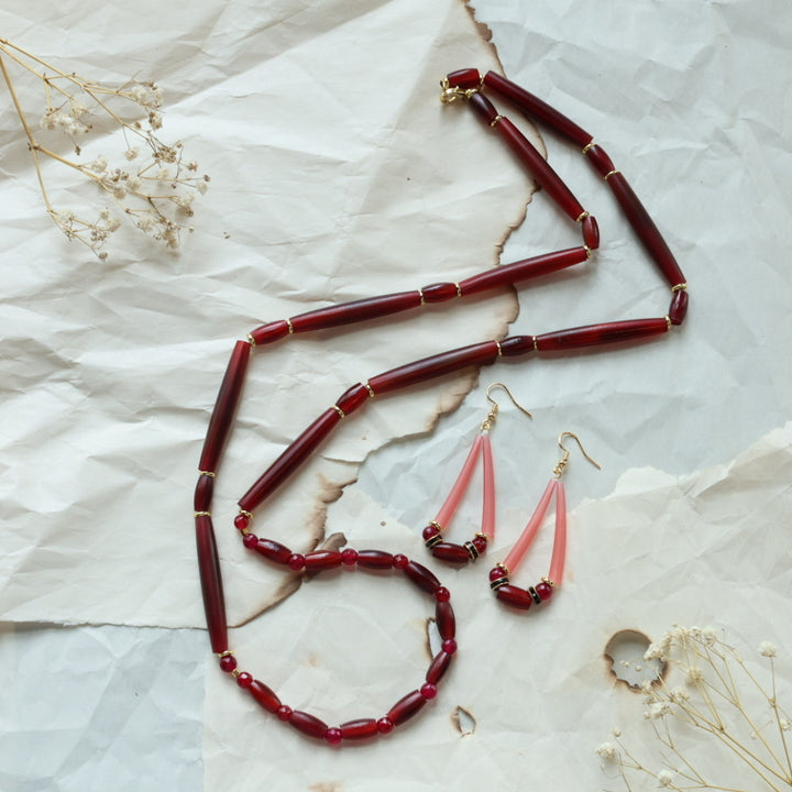 TLee Beads Malaysian Jade Necklace & Earrings