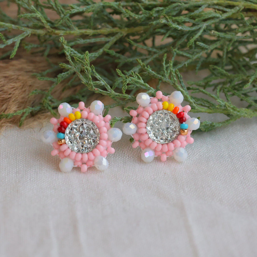 Pauline M Small Beaded Studs