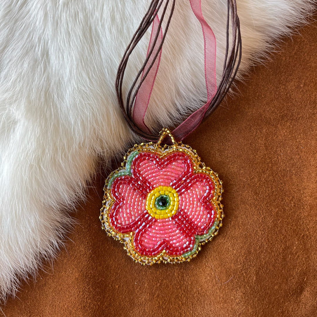 Justine B. Beaded Floral Necklace