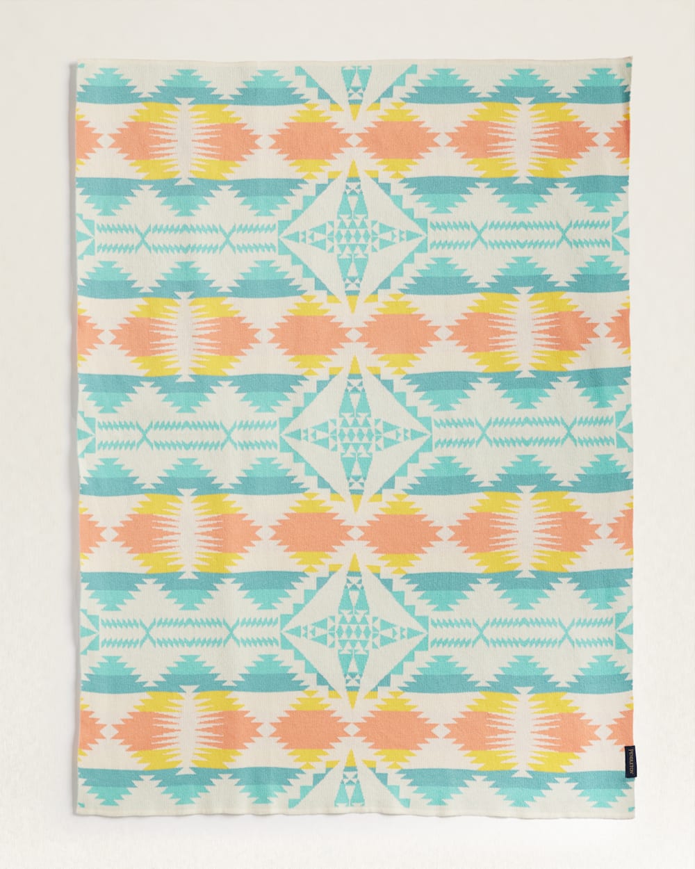 Pendleton Tan Multi Knit Baby Blanket With Beanie