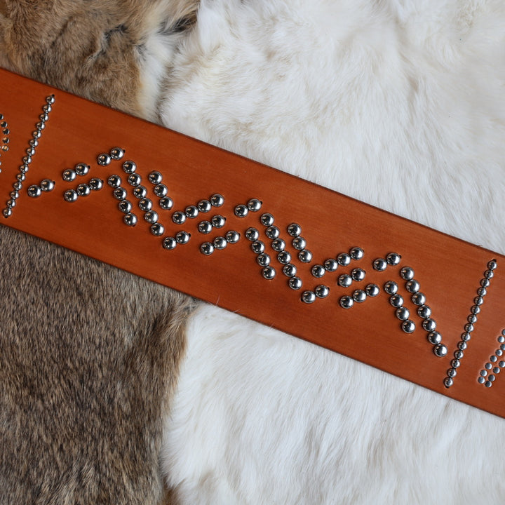 Iskotew Pahkekin 42" Bison Brown Leather Belt