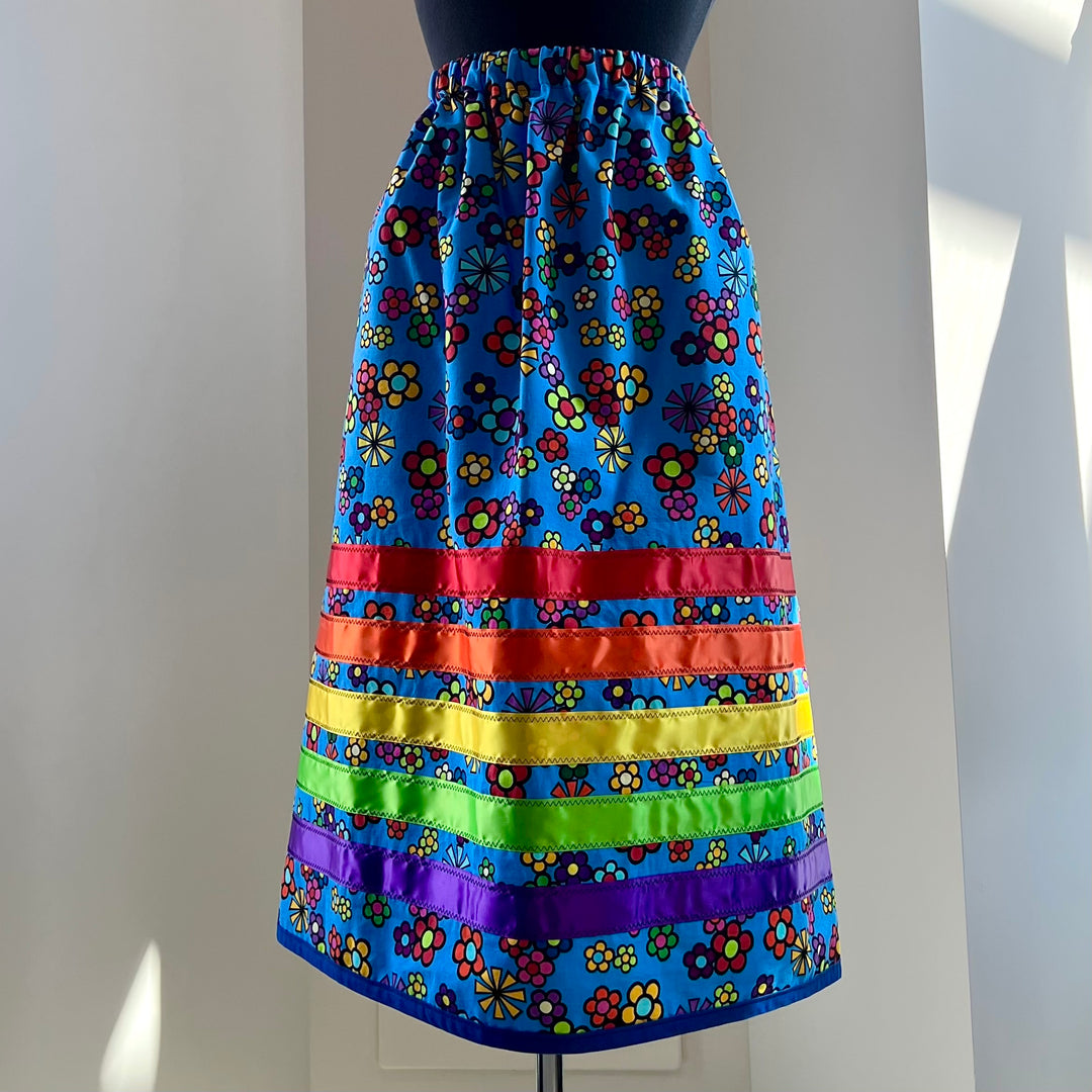 Vi's CREE-ations Kevin Peeace Floral Ribbon Skirt