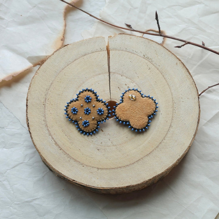 Windy North Designs Beaded Flower Earrings