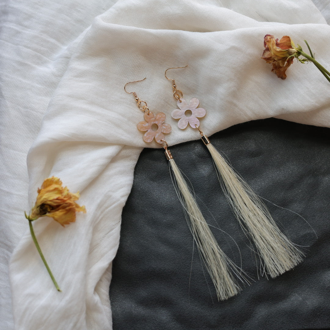 Beth Rose Designs Acrylic & Horse Hair Earrings