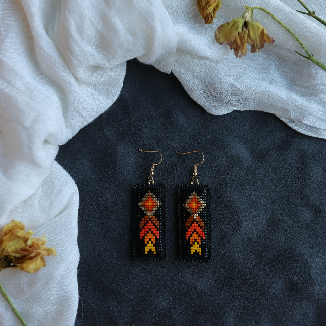 Beth Rose Designs Rectangle Loomed Drop Earrings