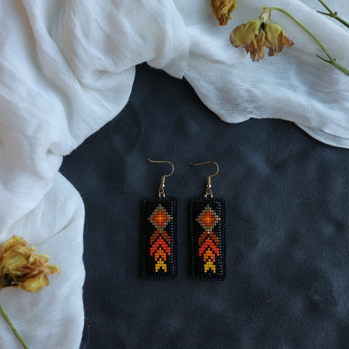Beth Rose Designs Rectangle Loomed Drop Earrings