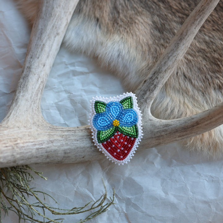 Keegan W. Beaded Blooming Strawberry Pins