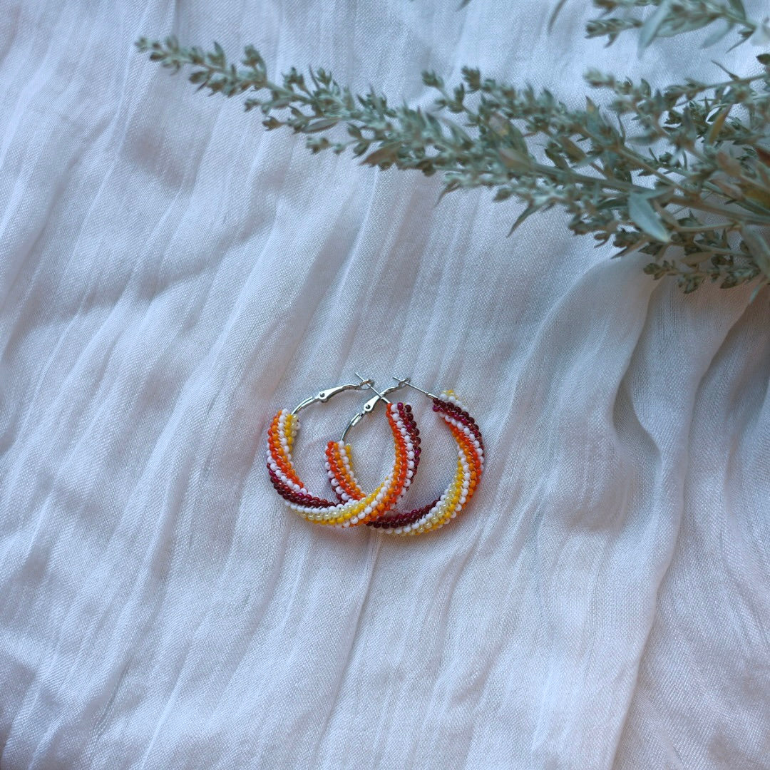Prairie Beads Medium Peyote Hoops