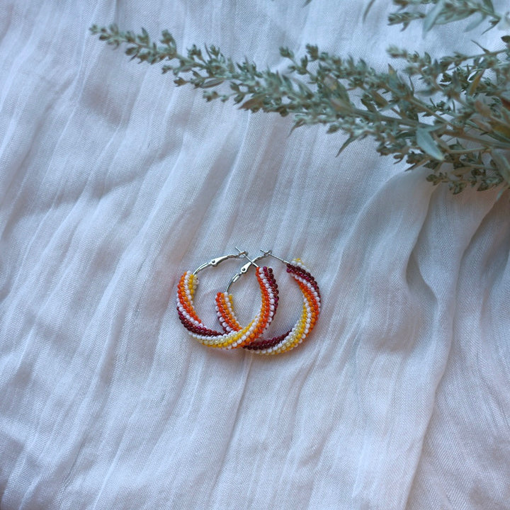 Prairie Beads Medium Peyote Hoops