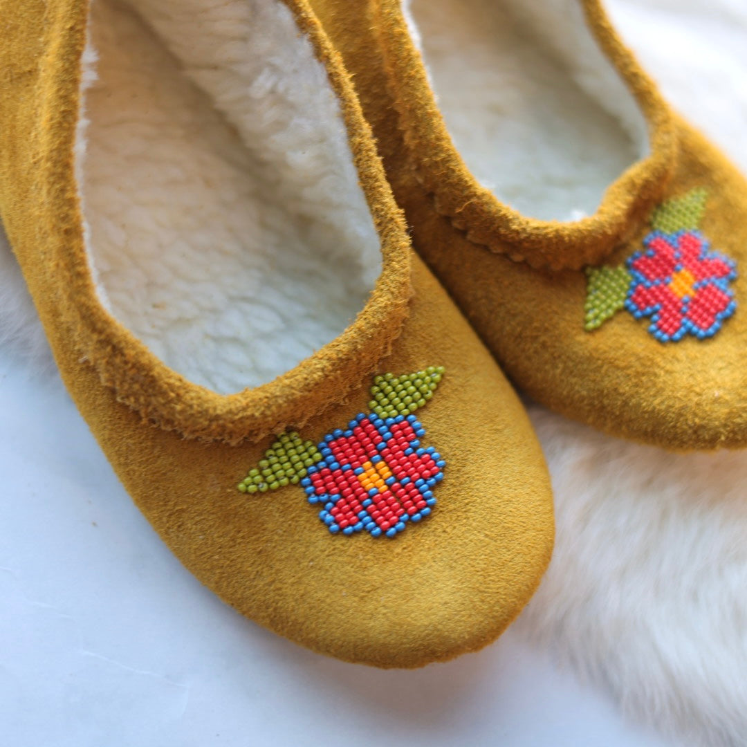 T. Sullivan Youth Red Flower Ballerina Slipper