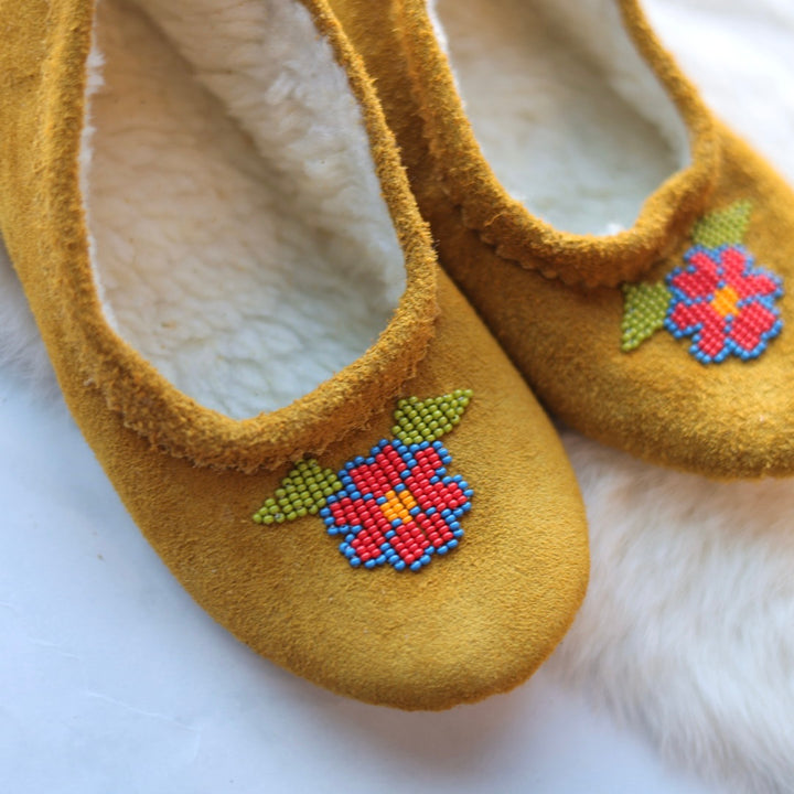 T. Sullivan Youth Red Flower Ballerina Slipper