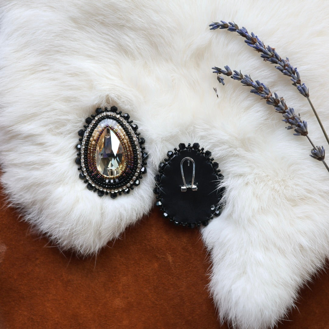 Faye's Beadiful Creations Teardrop Gem Beaded Earrings