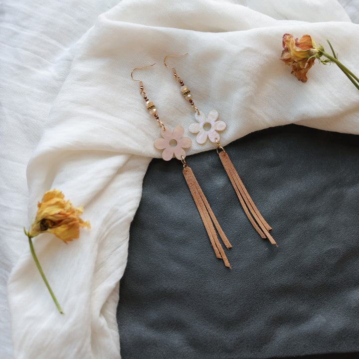 Beth Rose Designs Acrylic & Fringe Earrings- Variety