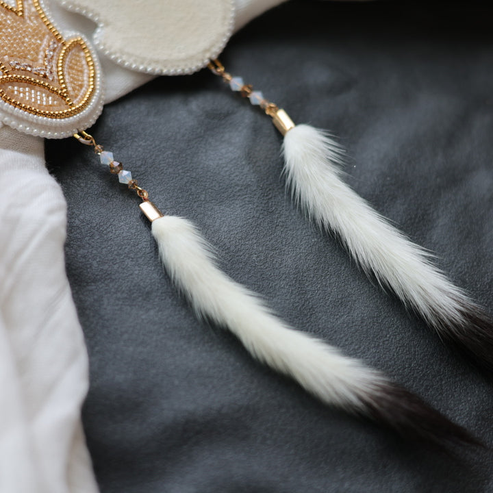 Beth Rose Designs Tulip & Ermine Tail Earrings