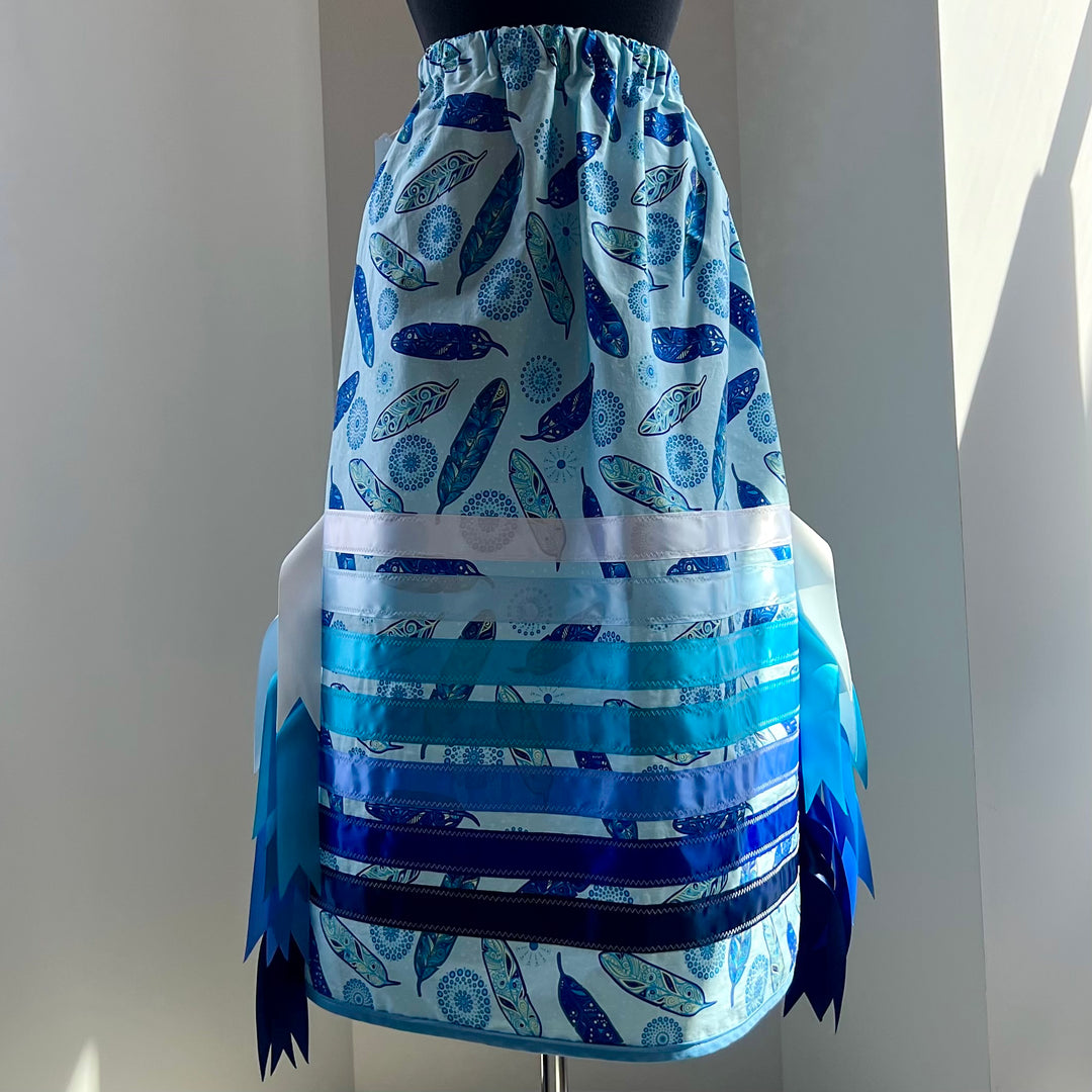 Vi's CREE-ations Blue Feather Ribbon Skirt