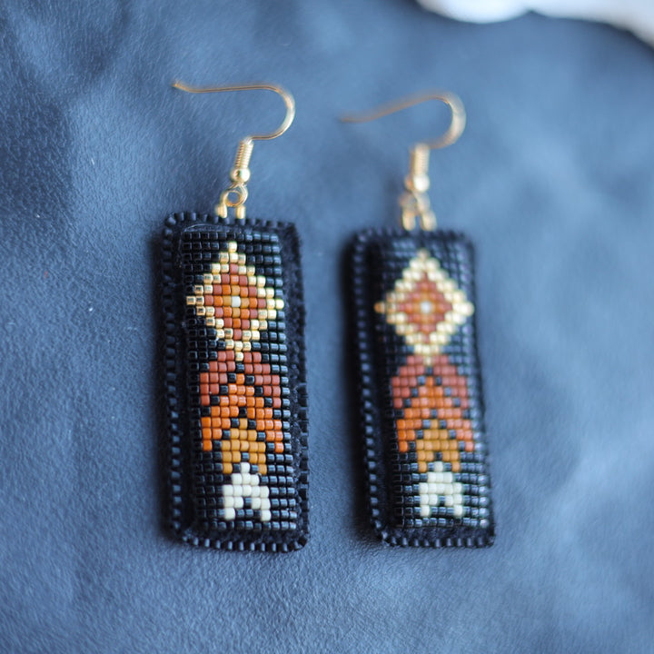 Beth Rose Designs Rectangle Loomed Drop Earrings