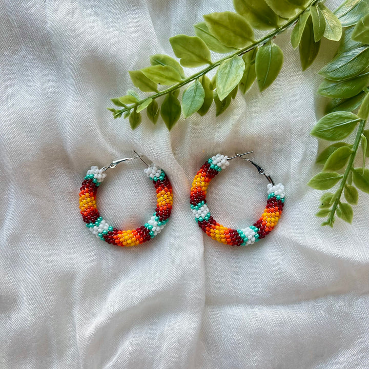 Prairie Beads Medium Peyote Hoops