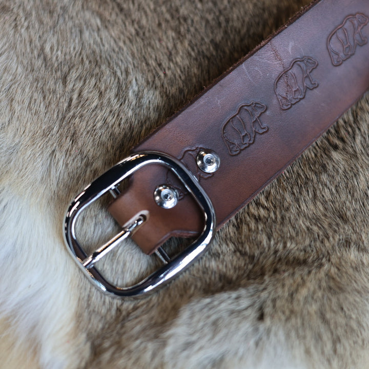 Iskotew Pahkekin Everyday 45" Dark Brown Leather Belt