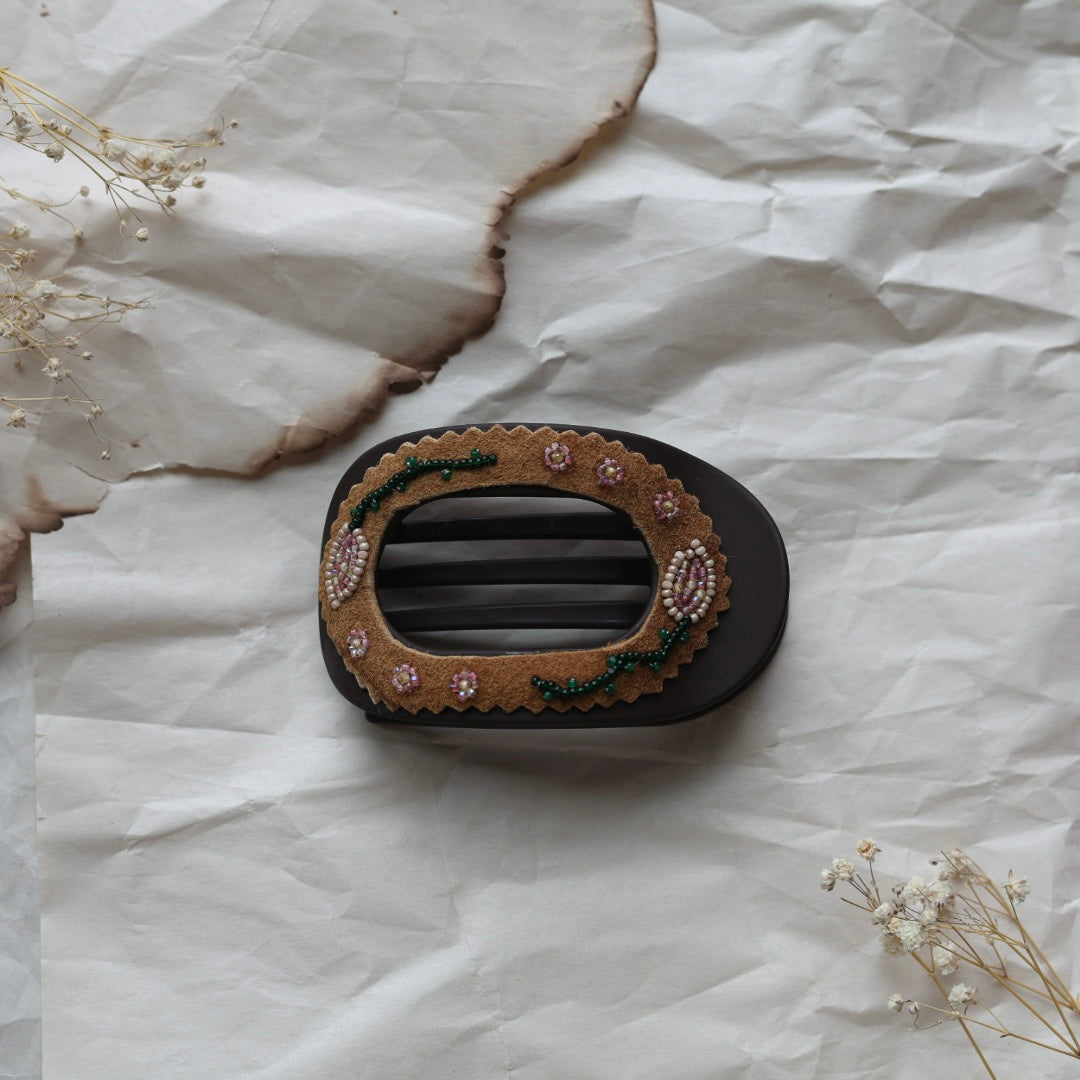 TLee Beads Beaded Flat Claw Clip