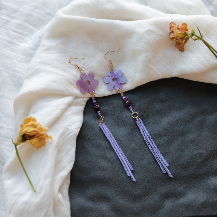 Beth Rose Designs Acrylic & Fringe Earrings- Variety