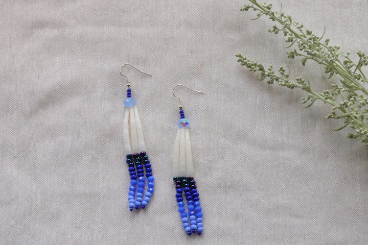 Helen H. Dentalium Earrings