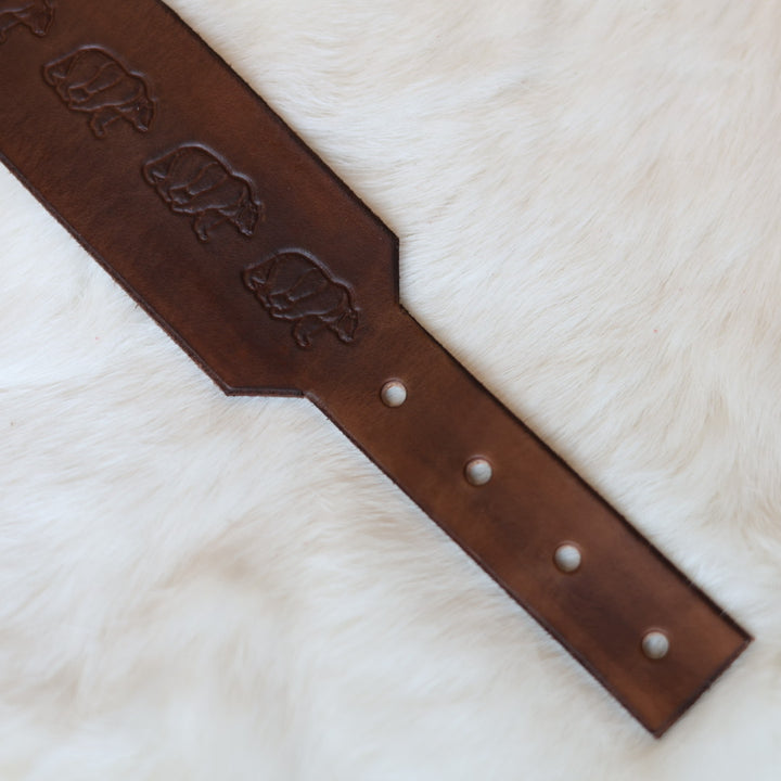 Iskotew Pahkekin Everyday 45" Dark Brown Leather Belt