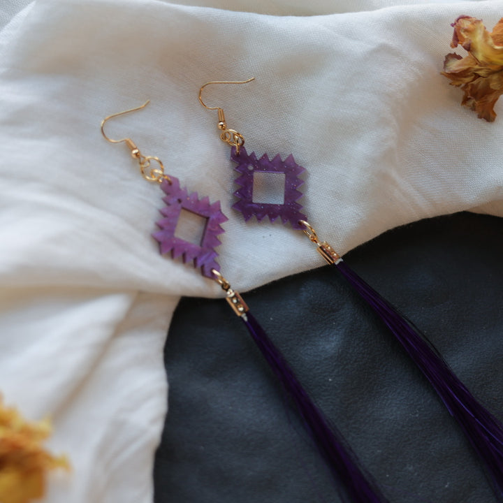 Beth Rose Designs Acrylic & Horse Hair Earrings