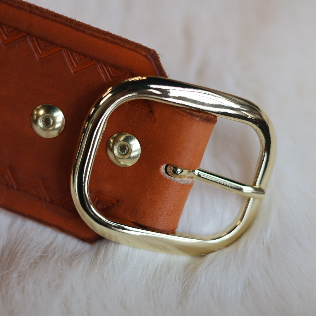 Iskotew Pahkekin Everyday 42" Caramel Leather Belt
