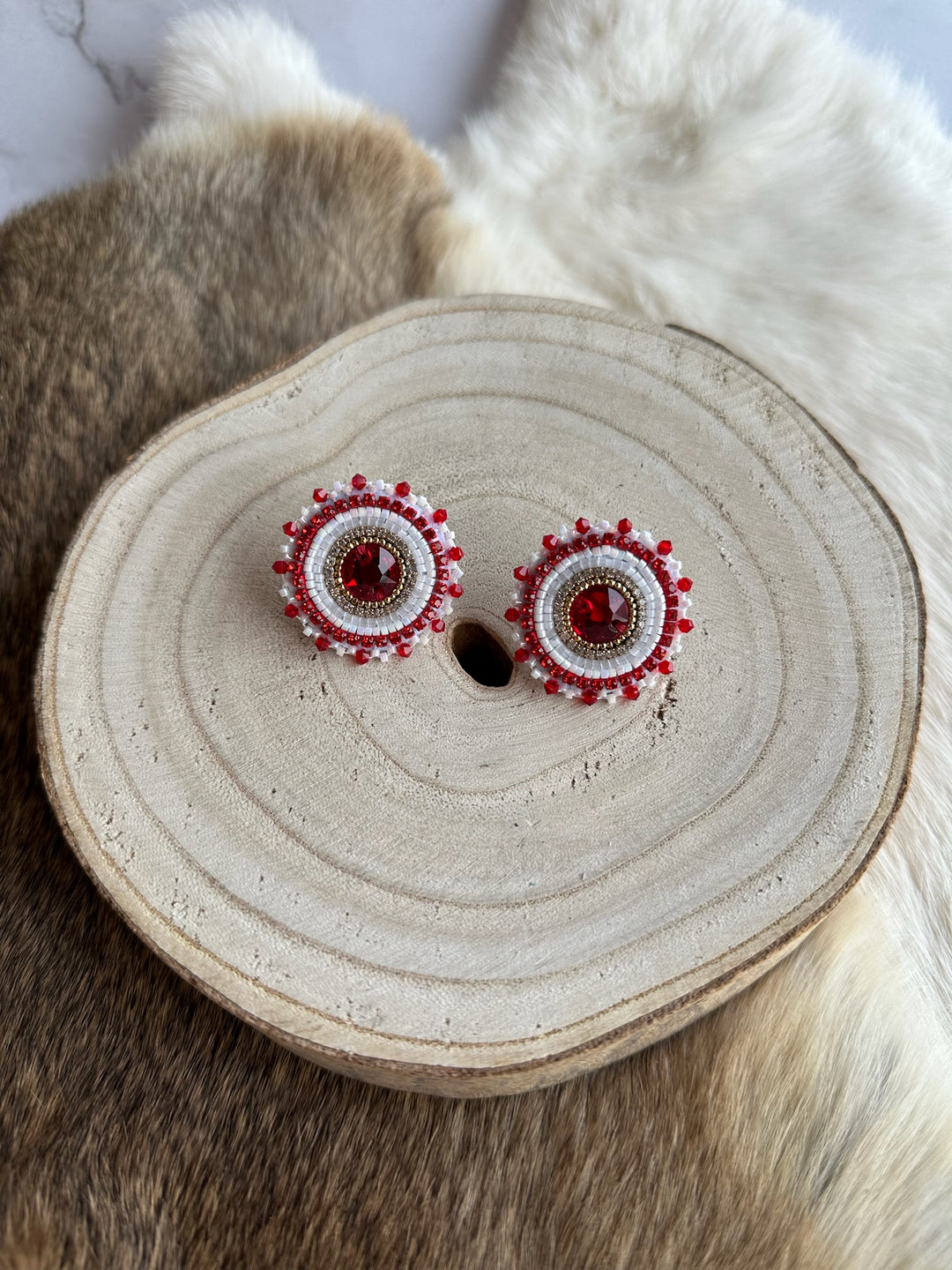 Beth Rose Designs Red Gem Studs