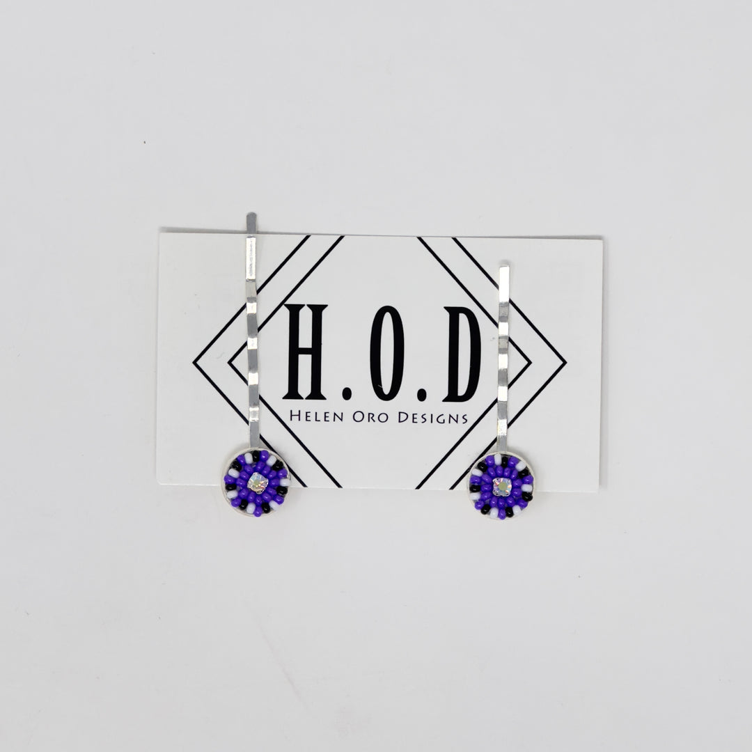 Helen Oro Designs Beaded Bobby Pins