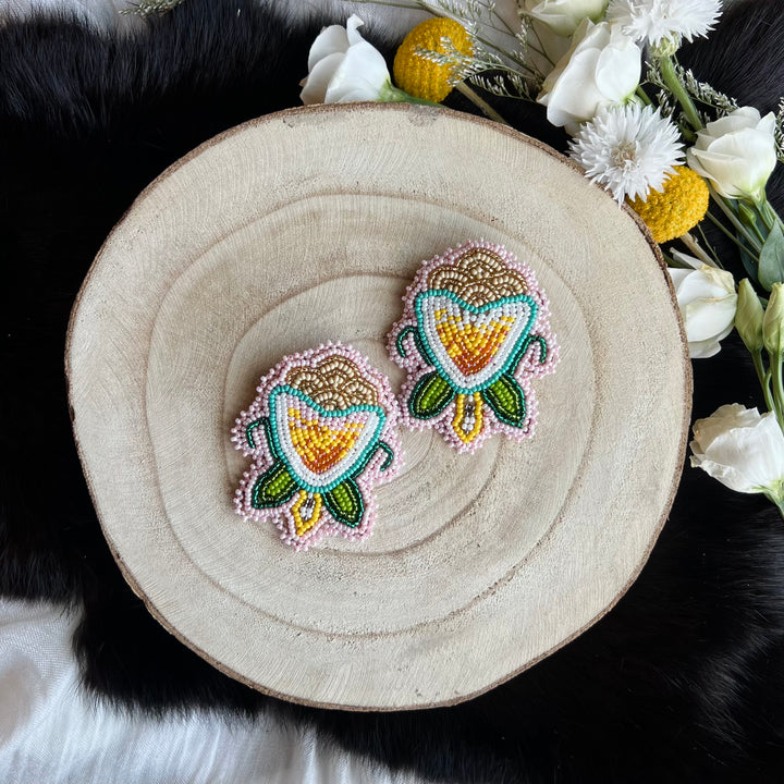 Ironstar Co. Blossoming Floral Beaded Earrings