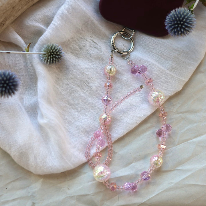 Beaded Blends Pink Beaded Phone Charms