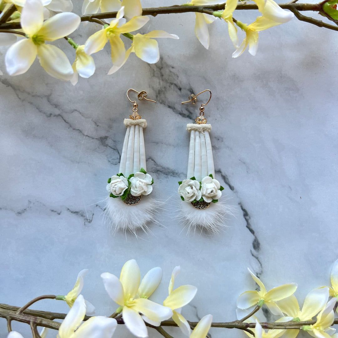Dentaliums By Dionne Fur Charm Dentalium Earrings