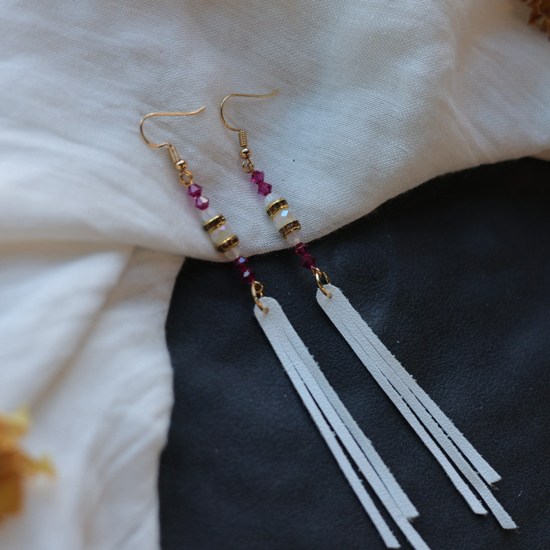 Beth Rose Designs Leather Fringe Earrings - Variety