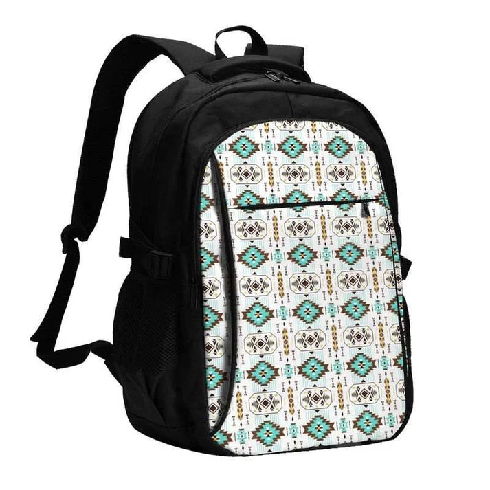 Keya Aztec White Backpack