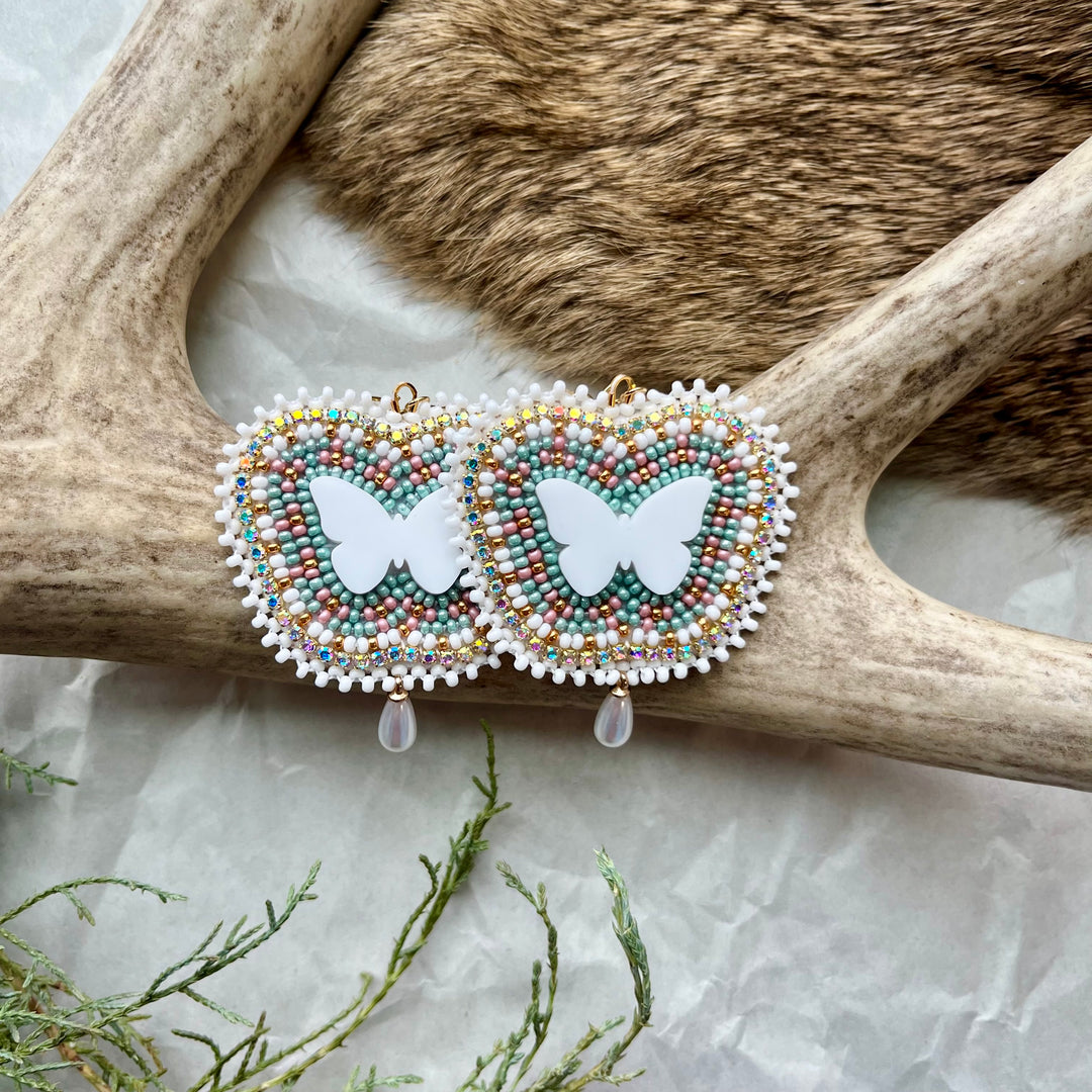 Keegan W. Butterfly Beaded Earrings