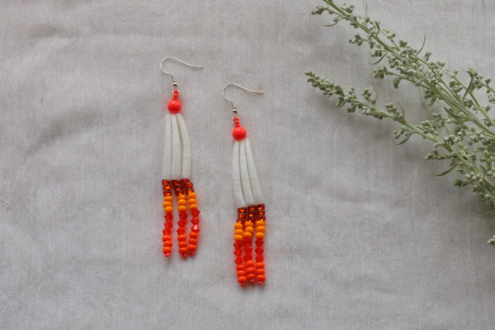 Helen H. Dentalium Earrings