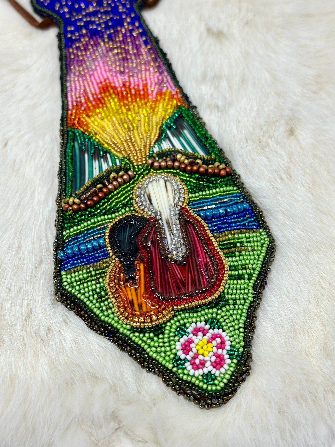 Mercedes G. MMIW & ECM Beaded Tie & Cufflinks (Consignment)