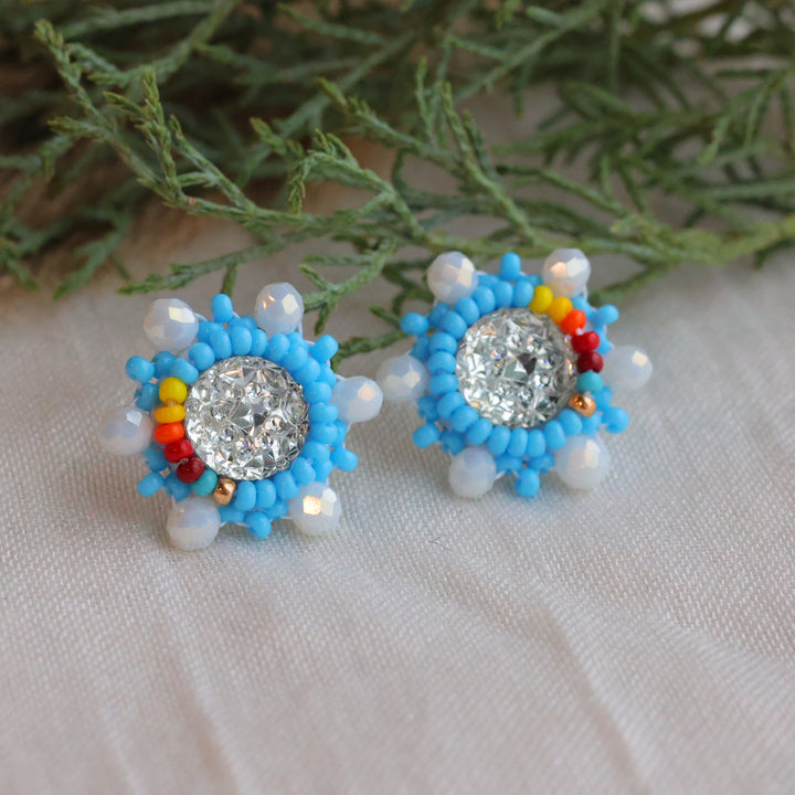 Pauline M Small Beaded Studs