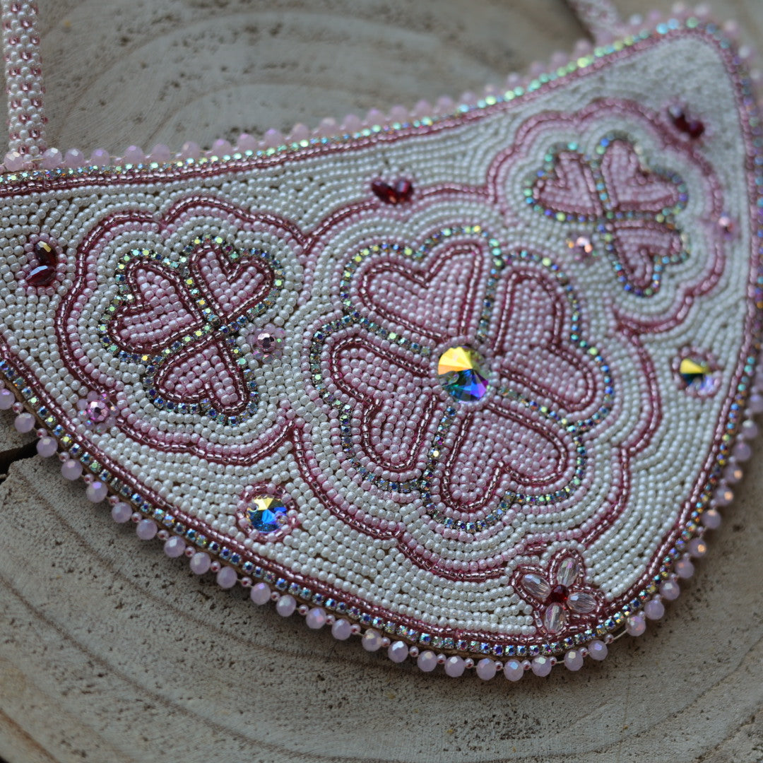 Ironstar Co. Light Pink Floral Beaded Medallion