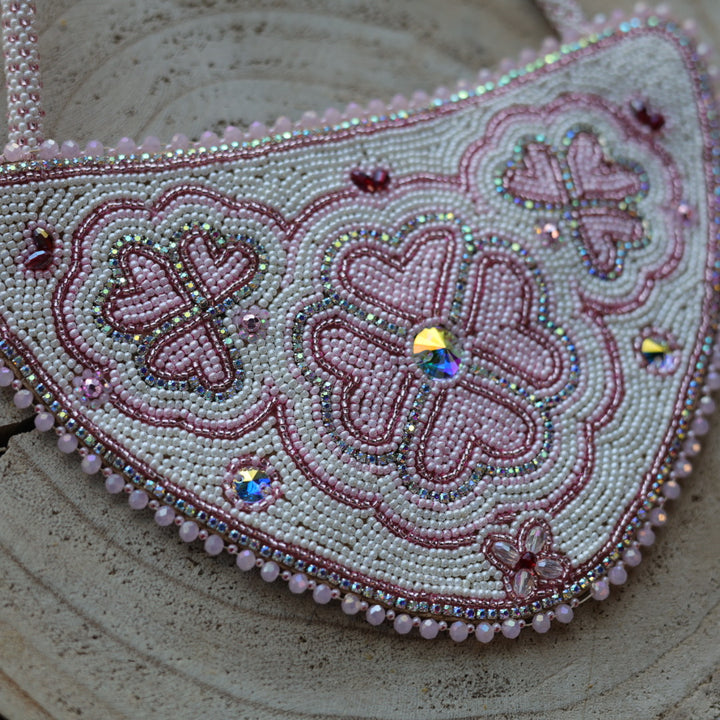 Ironstar Co. Light Pink Floral Beaded Medallion