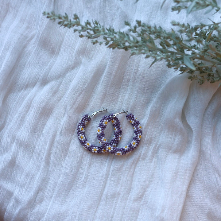 Prairie Beads Medium Peyote Hoops